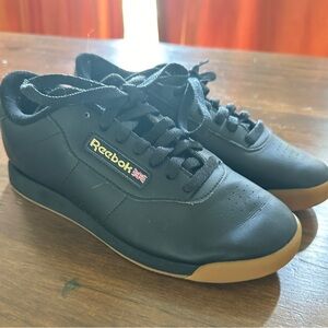 Reebok Womens Classic Princess BS8457 Black Casual Shoes Sneakers Size 8